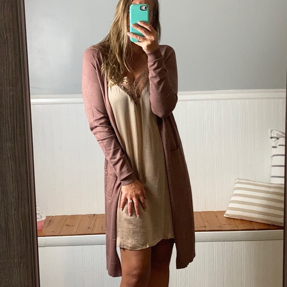LAST2🧁ROSE- longline cardigan - Picture 2 of 6